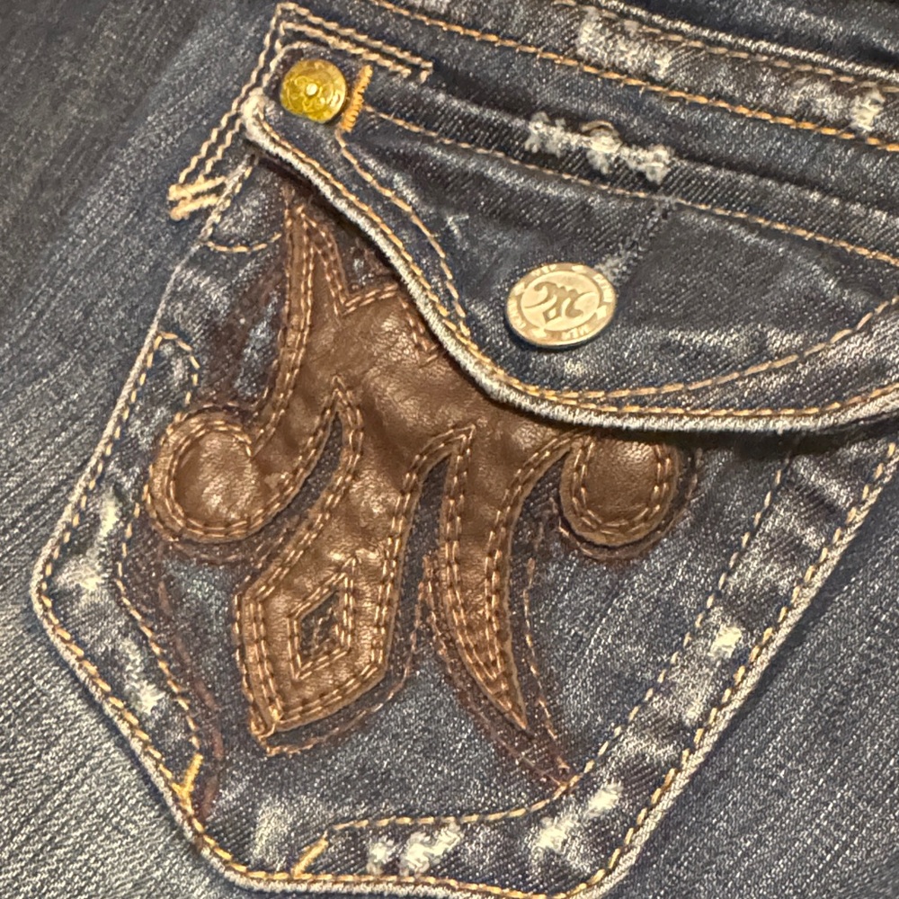Buckle MEK Embellished Denim Jeans 29 x 36 - Picture 2 of 8